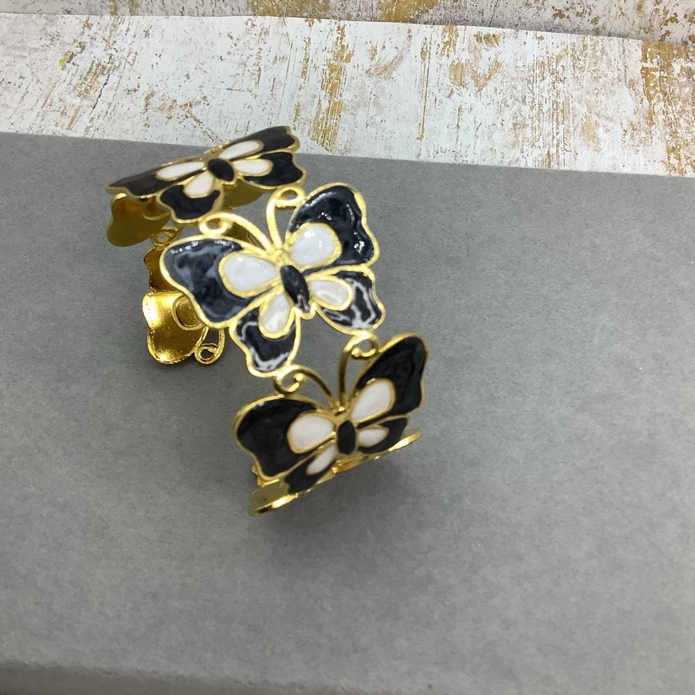 Gold and Black Butterfly Bracelet